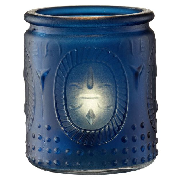 Bougeoir en verre color&eacute;