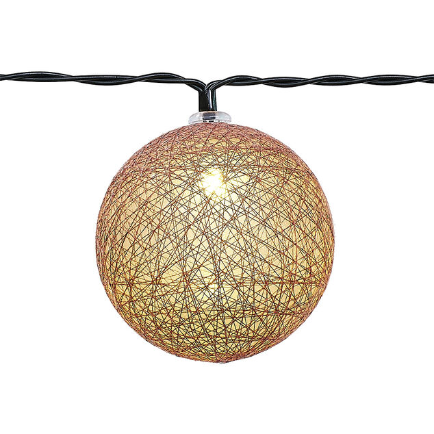 Guirlande boule solaire 10 LED blanc chaud 2,7 m