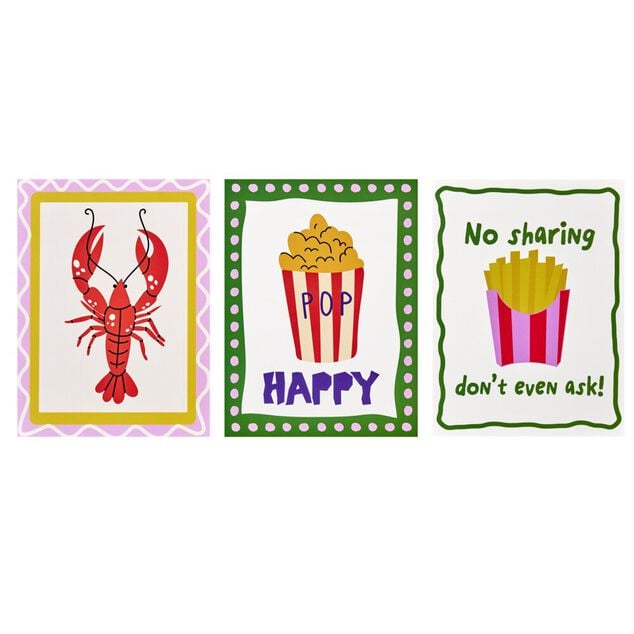 Affiche d&eacute;co x3 papier th&egrave;me cuisine 10x15cm (4 mod&egrave;les)