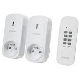 Prise t&eacute;l&eacute;command&eacute;e 2000W x2 blanc