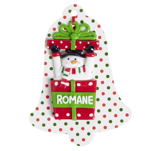 Suspension pour cadeaux de No&euml;l avec pr&eacute;noms H10cm (2mod&egrave;les)