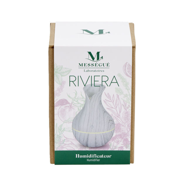 Humidificateur d'air LED forme vase Riviera Mess&eacute;gu&eacute; H14cm
