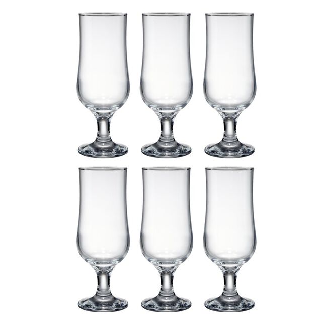 Verre &agrave; bi&egrave;re 38,5cl x3 sur pied &Oslash;6,6xH19cm