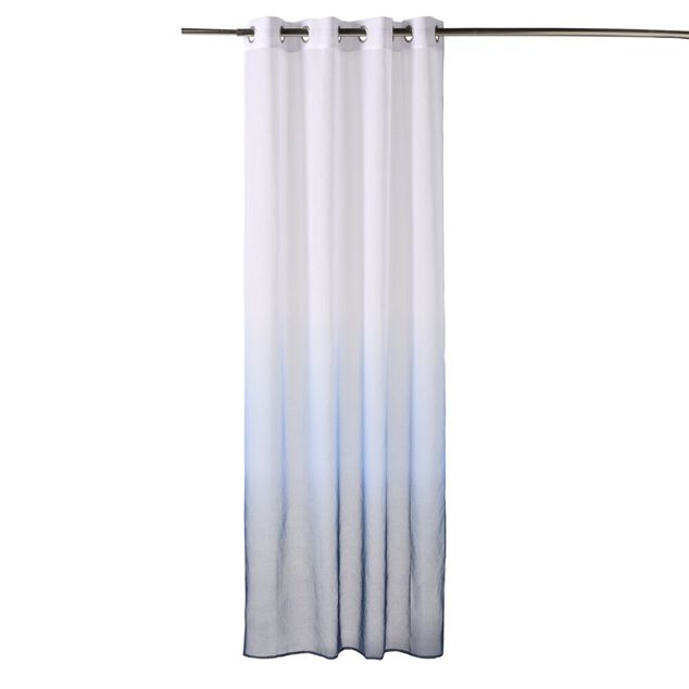 Voilage &agrave; oeillets 140x240cm Dolly tie and die blanc et bleu
