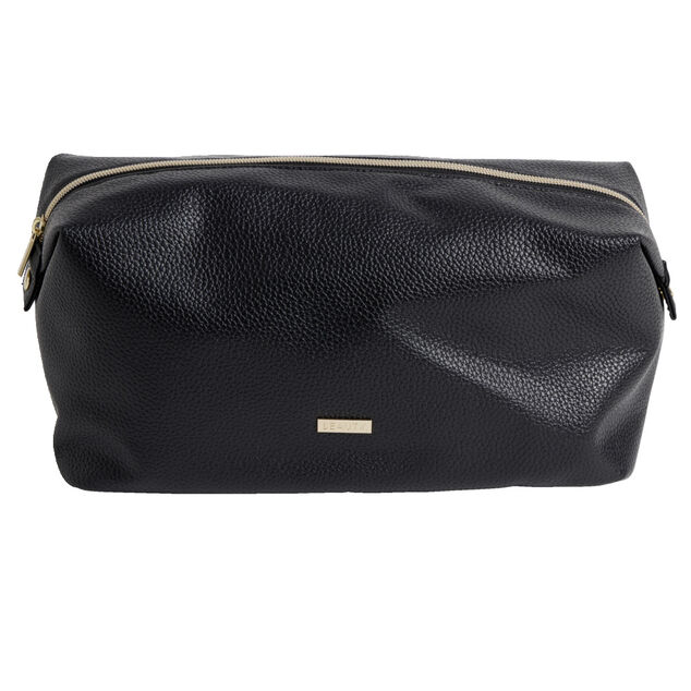 Trousse de toilette femme 30x15,5xH13,5cm (2 modèles noir ou blanc)