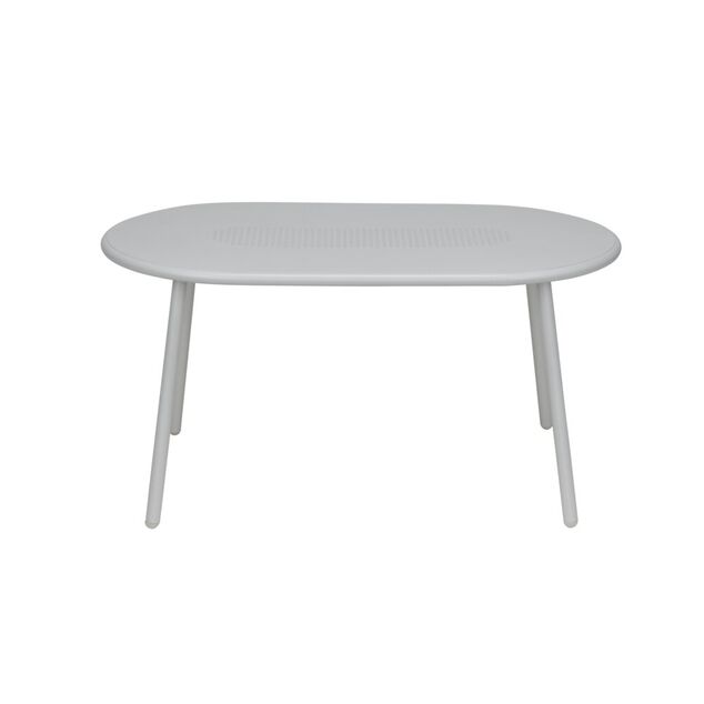 Table basse Faro m&eacute;tal gris clair 80x45xH40cm