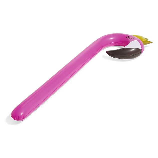 Frite gonflable flamant rose avec couronne L98cm