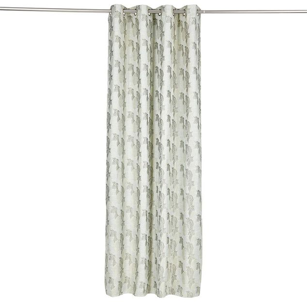 Rideau polyester 140x240cm jacquard feuilles