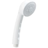 Pommeau de douche &agrave; 1 jet plastique blanc