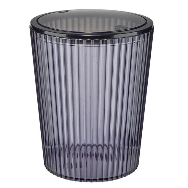 Accessoires salle de bain x5 plastique noir transparent
