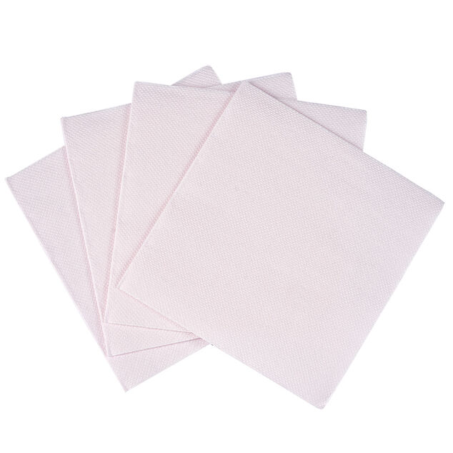 Serviette cocktail carrée rose pâle 2 plis en papier x40