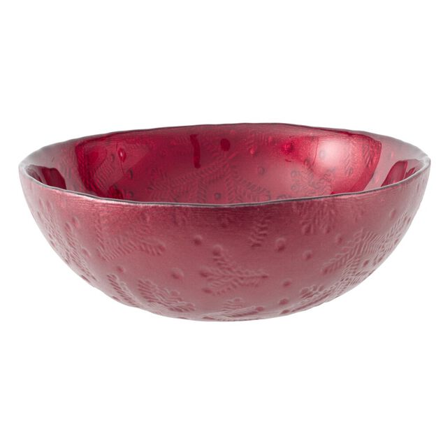 Coupelle en verre 200ml motif branches de sapin &Oslash;12xH4,5cm - 3 coloris