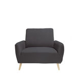 Prot&egrave;ge fauteuil extensible L90-145cm gris fonc&eacute;