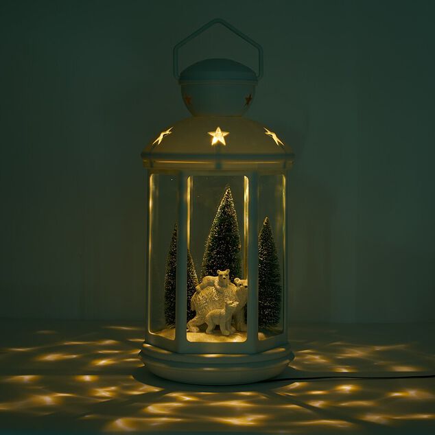 Lanterne de No&euml;l lumineuse &agrave; led anim&eacute;