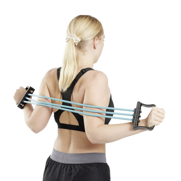 Extenseur fitness avec 3 sangles de musculation L76cm