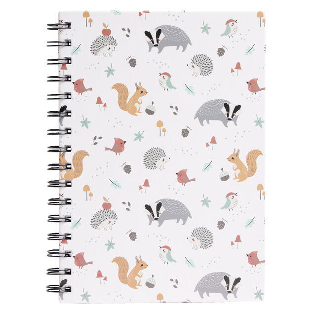 Carnet spirale A5 &agrave; lignes th&egrave;me animaux for&ecirc;t 160 pages