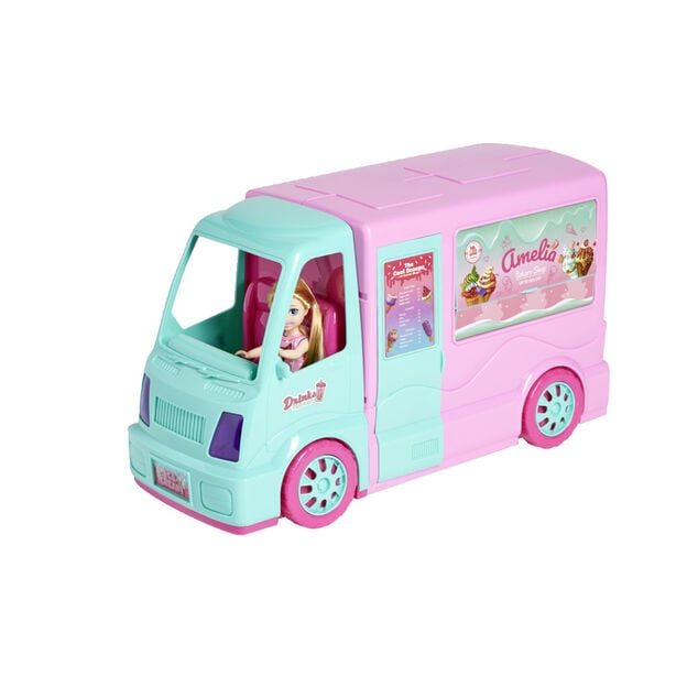 Camion glace avec poup&eacute;e Amelia 21 pi&egrave;ces