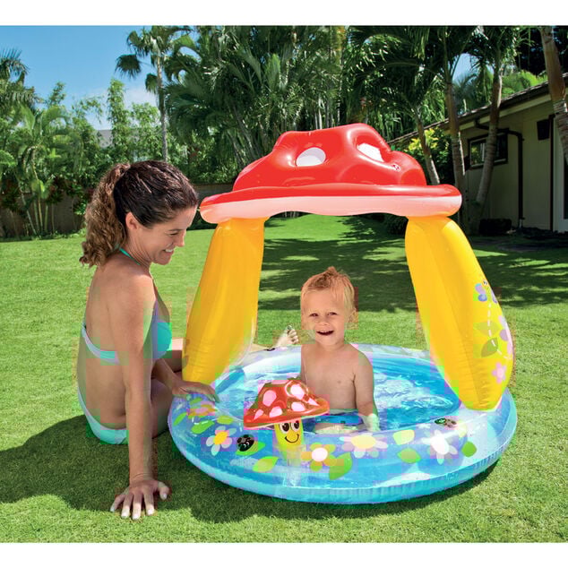 Piscinette gonflable enfant Intex ombrelle champignon &Oslash;102xH89cm