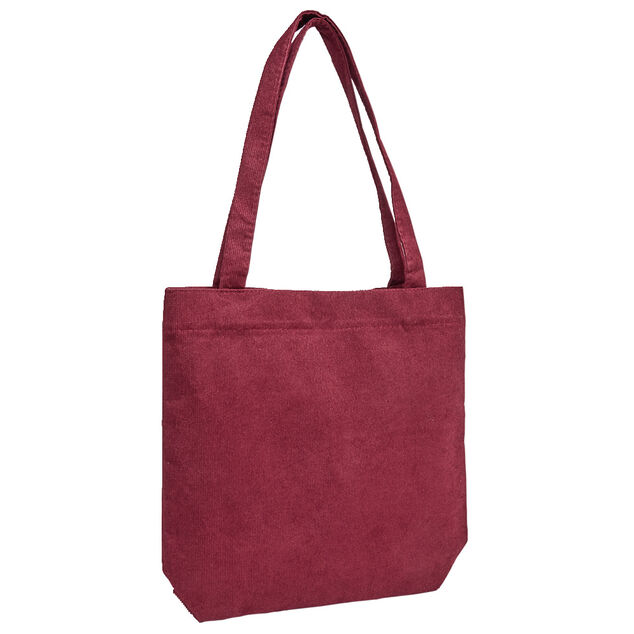 Tote bag velours côtelé 34x8xH32cm (3 modèles)