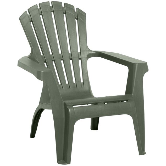 Fauteuil de jardin relax plastique vert 75x86xH86cm