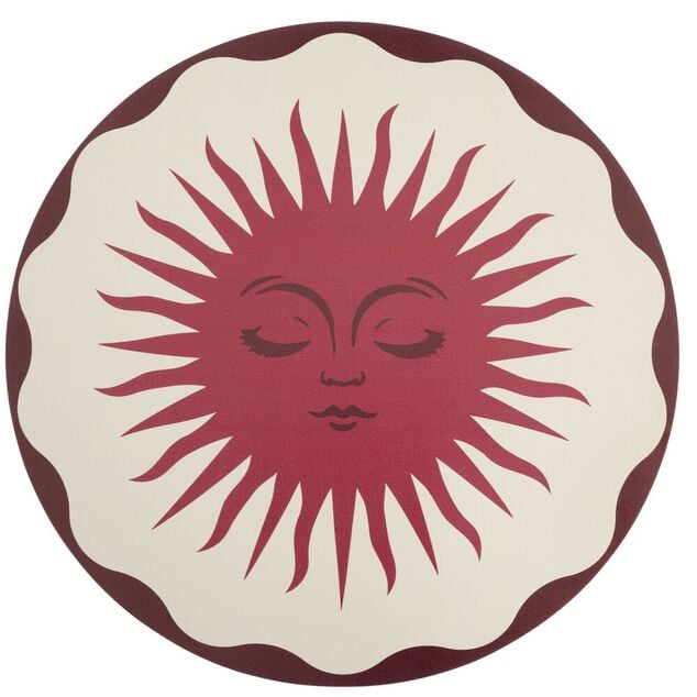 Set de table Indie PVC motif soleil orange et beige &Oslash;35cm