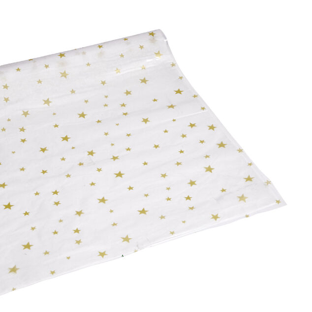 Toile cir&eacute;e cristal &eacute;toile dor&eacute; moucharabieh jaune 140cm