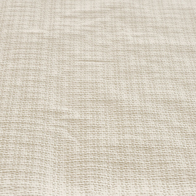 Nappe gauffr&eacute;e blanc lin en papier 20 m