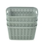 Lot de 3 panières de rangement polypropylène 16,5x16,5cm