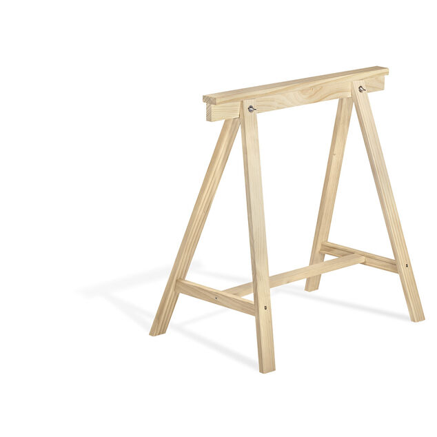 Tréteau pin massif beige - 70x41xH72cm