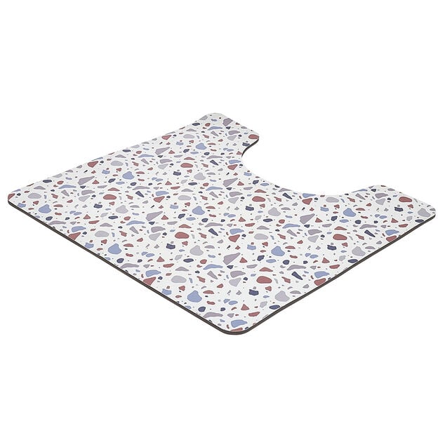 Contour WC PVC motif terrazzo blanc marron bleu 49,5x15cm