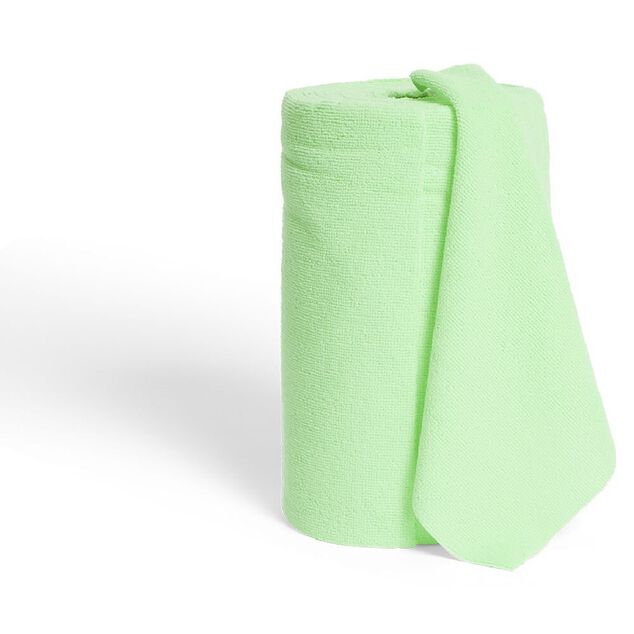 Rouleau de 50 chiffons en microfibre vert