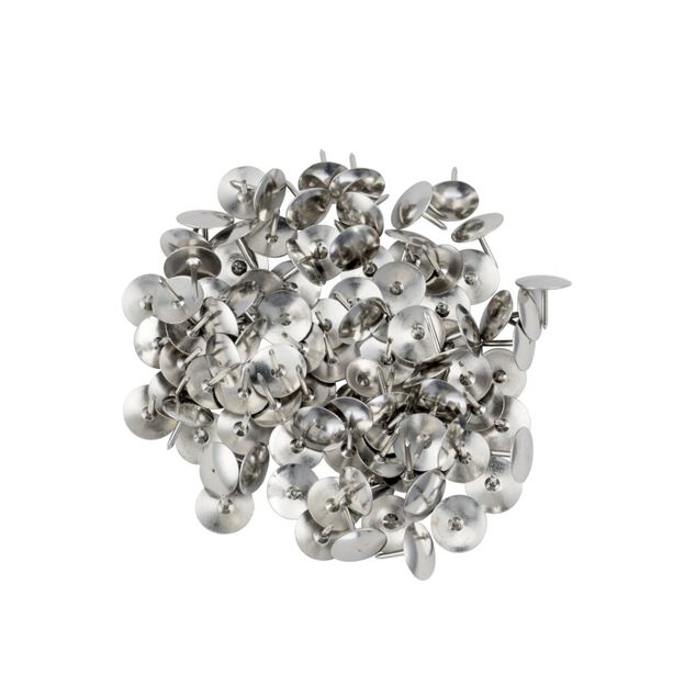 Boîte de 100 punaises métal gris