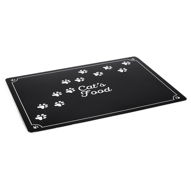 Tapis repose gamelle animaux Cat's Food plastique 32x43cm