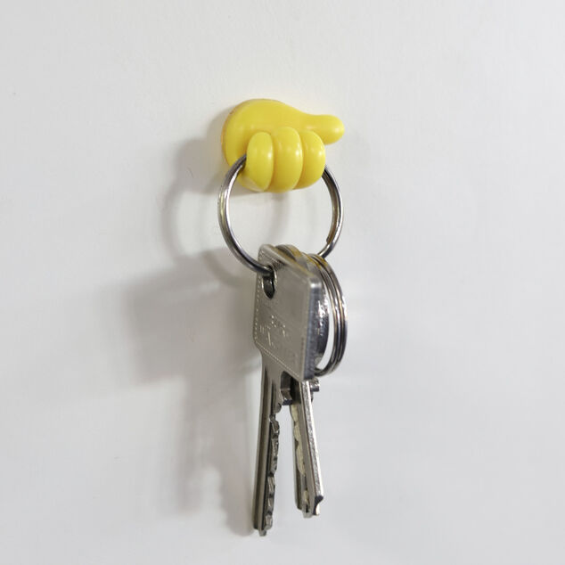 Lot de 10 crochets adhésifs forme main multicolore