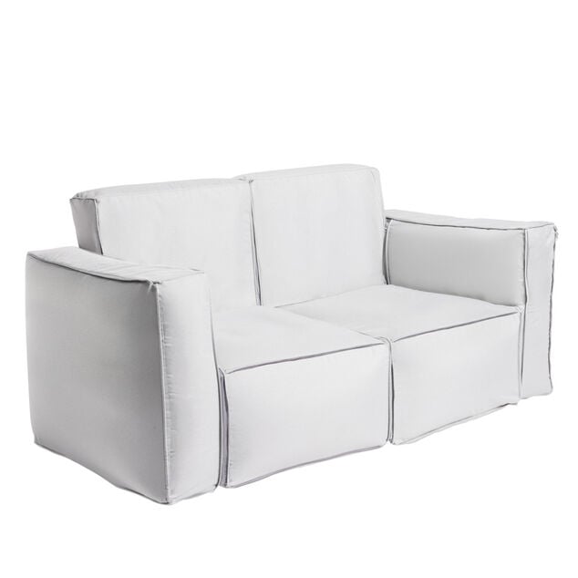 Accoudoir gonflable Burbuja x2 modulable déperlant déhoussable gris 70x20xH55cm