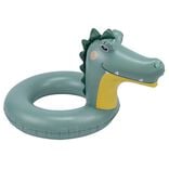 Bou&eacute;e ronde t&ecirc;te de crocodile plastique vert &Oslash;60cm