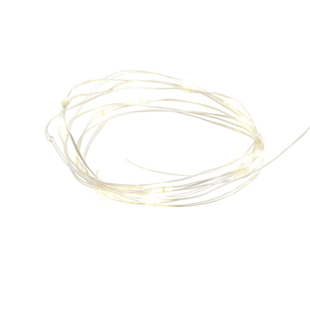 Guirlande lumineuse à piles 15LED blanc chaud 1,7m