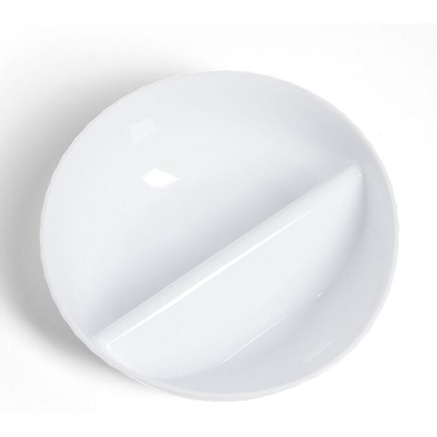 Bol à 2 compartiments 18x18xH5,5cm - 2 coloris