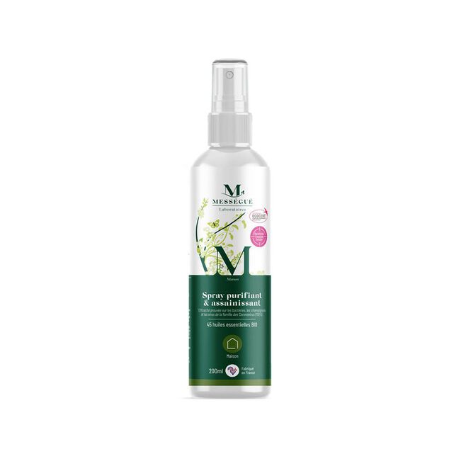 Spray purifiant et assainissant Mess&eacute;gu&eacute; 45 huiles essentielles bio 200ml