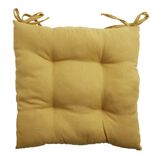 Galette de chaise carrée 38x38cm jaune moutarde