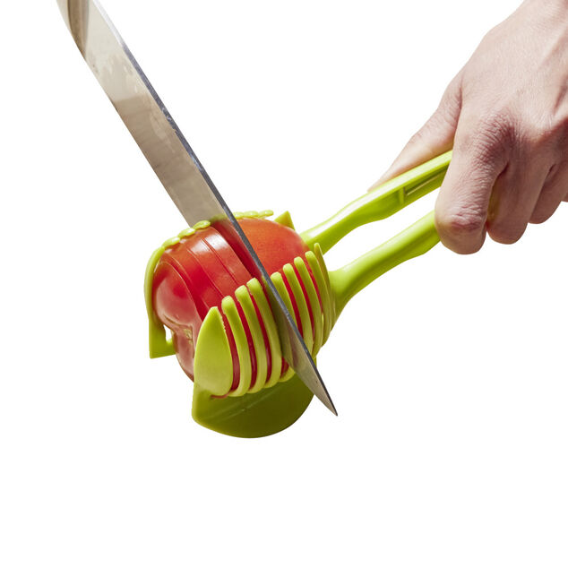 Pince d&eacute;coupe l&eacute;gumes plastique vert L18,5cm