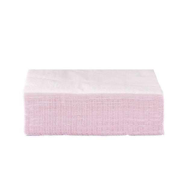 Serviette carré unie rose pâle 2 plis en papier x50