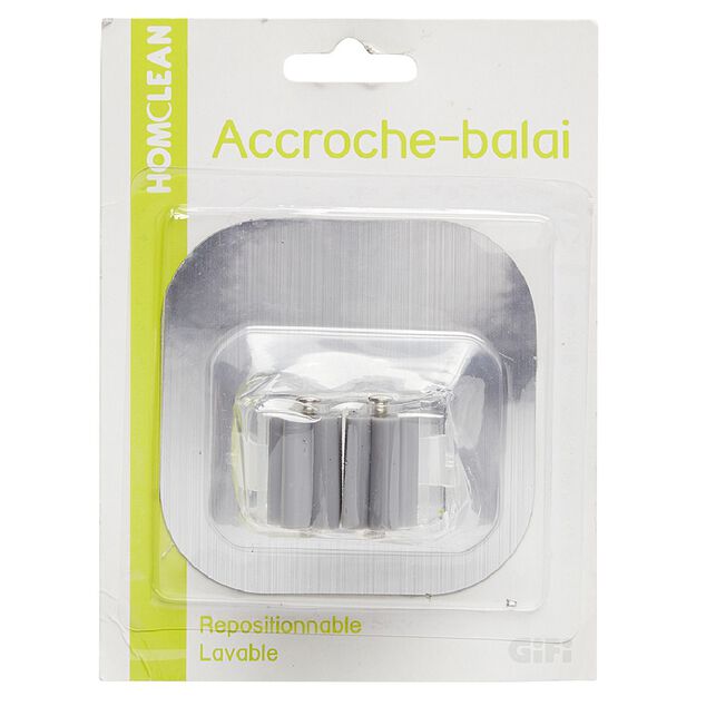 Accroche balai plastique collable
