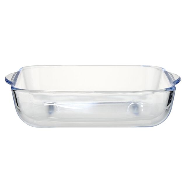 Plat &agrave; four carr&eacute; 1,5L en verre 24x21xH5,5cm