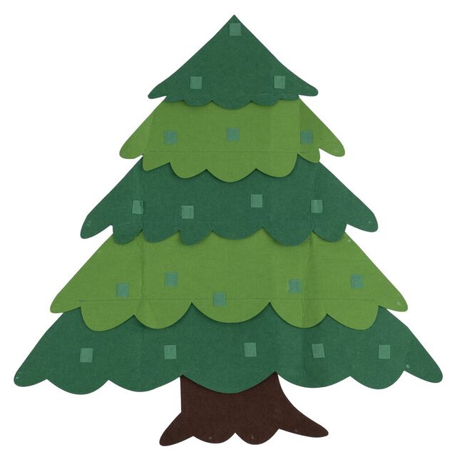 Sapin &agrave; construire en feutrine H98cm 20 pi&egrave;ces