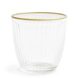 Lot de 3 verres bas 29,5cl avec bord doré