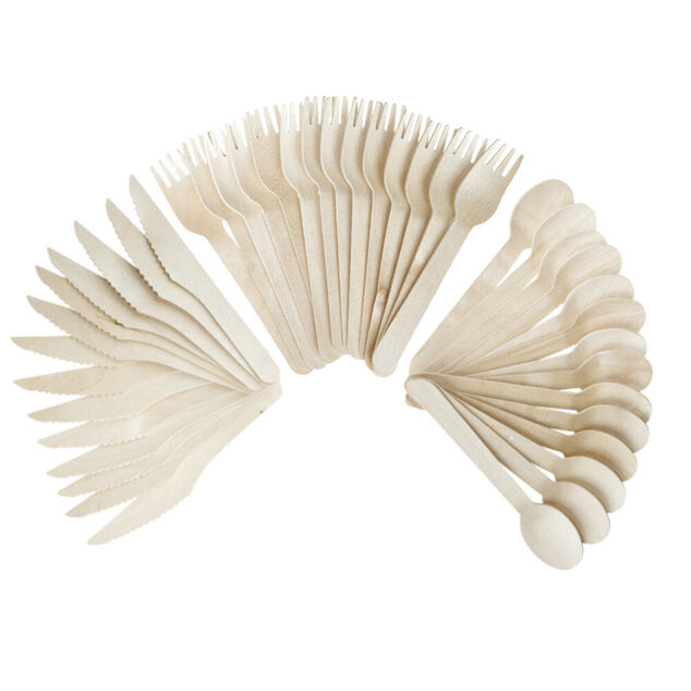 Lot de 48 couverts en bambou