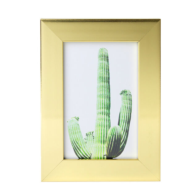 Cadre photo bord doré ou argenté 14xH19cm (2 modèles)