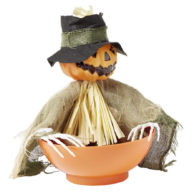 Bol &agrave; bonbons anim&eacute; citrouille Halloween