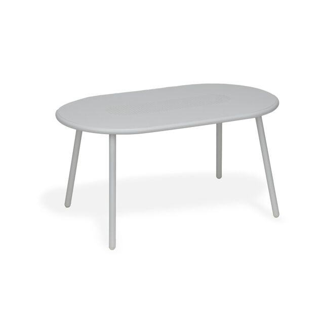 Table basse Faro m&eacute;tal gris clair 80x45xH40cm